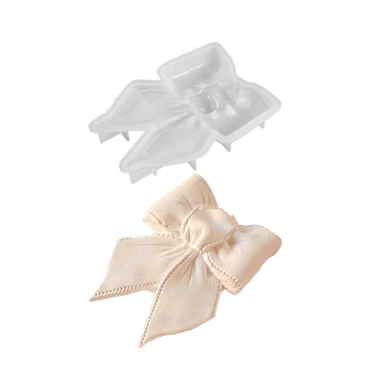 Bowknot Storage Tray Silicone Mold Jewelry Display Pan Epoxy Resin Molds Rectangle Candle Cup Coaster Gypsum Plsater DIY
