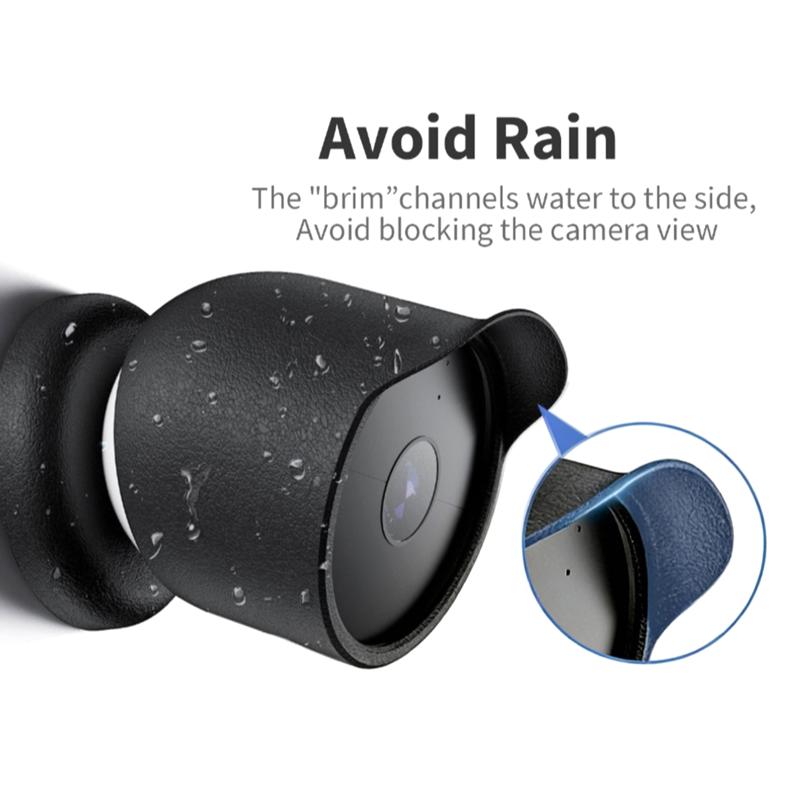 Silicone Case Cover Camera Cover All Weather Protection Camera Sleeve Waterproof For Googles Nest Cam Outdoor Or Indoor