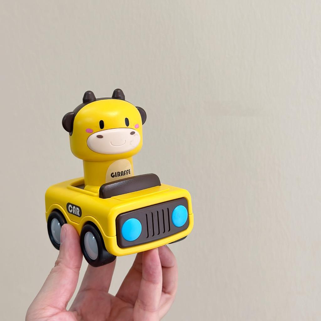 Press To Go Car Toys For Toddlers 1-3, Baby Animal Racing Cars, Infant Play Vehicle Set, BabyPush Go Friction Car Toys For 18+ M