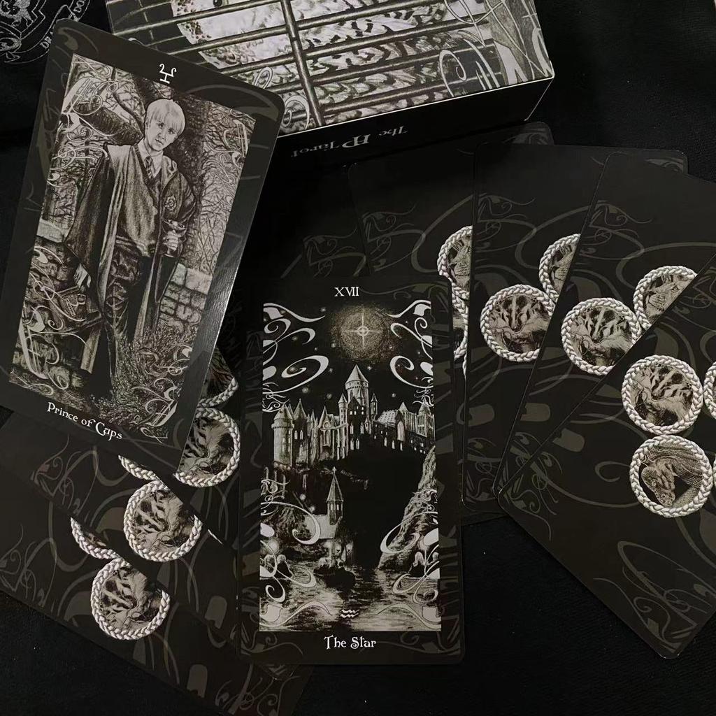 12 x 7 cm großes HP-Tarot-Deck mit Samt-Tarot-Taschen