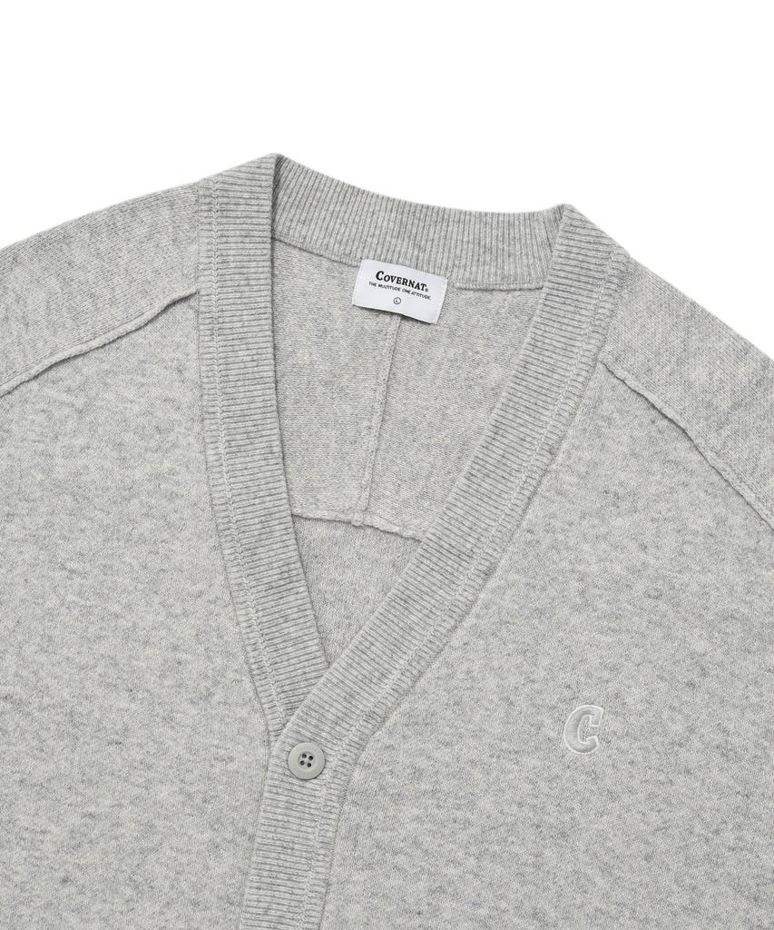 COVERNAT Authentic C Logo Cardigan Melange Gray