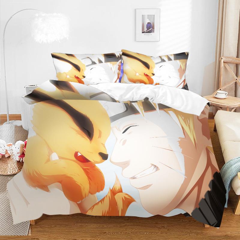 Bedding Fire Forbearance Cartoon Digital Printing Living Bedding Four-Piece Set