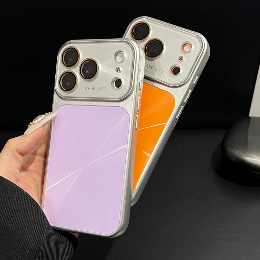Galvanisierter Bumper Aurora Laser Glänzend Kristall Handyhülle Für iPhone 17 16 15 14 Pro Max Linsenschutz Stoßfest Hybrid PC Abdeckung