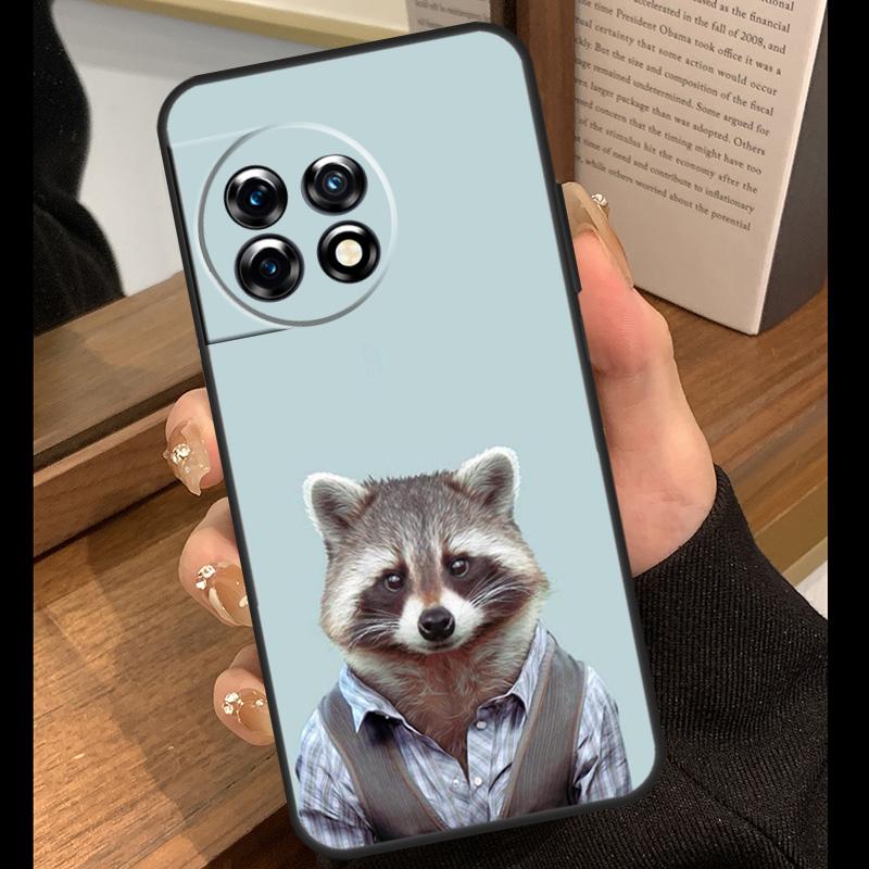 Cartoon Raccoon Case For OnePlus 15R 13R 13T 12R 15 13 12 11 10 Pro 10T Nord CE 3 4 Lite N20 N30 Nord 5 Cover