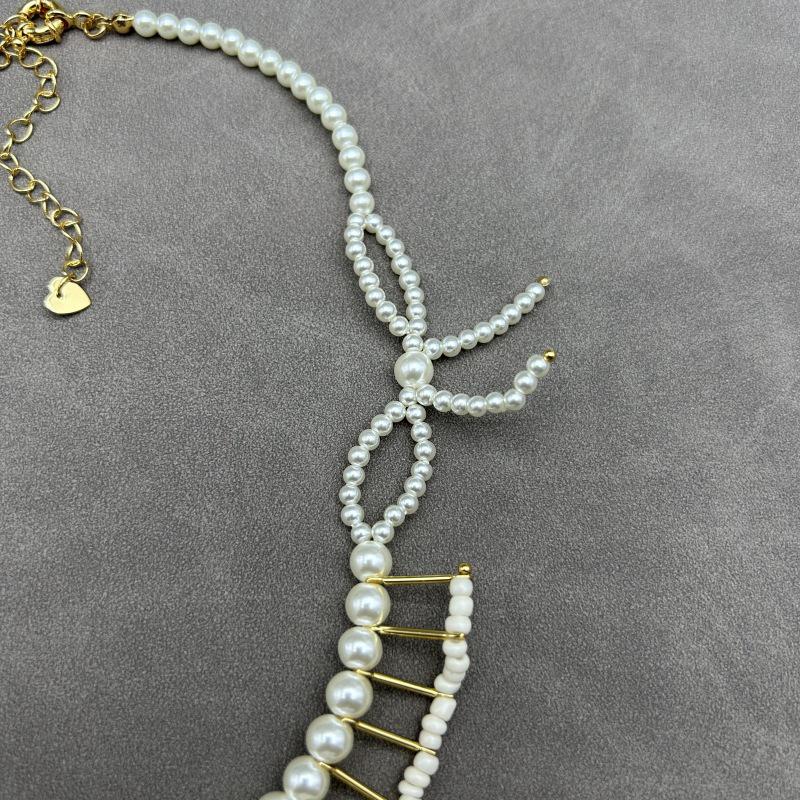 Japanese & Korean High-End Pleated Pearl Necklace: Women's Elegant, Simple, Luxurious Fashion Choker