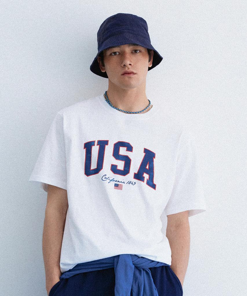 WHO.A.U Usa Printing T-Shirt / Whrpg2405U