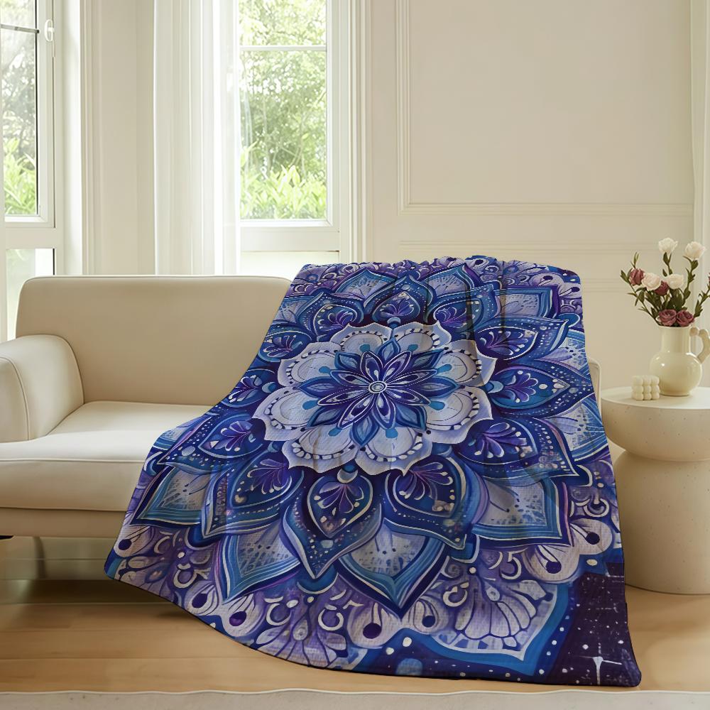 

Mandala Bohemian Art Blanket Warm Soft Suitable For Bedroom Sofa Bed Living Room Office Travel Camping Gifts 75cmx90cm