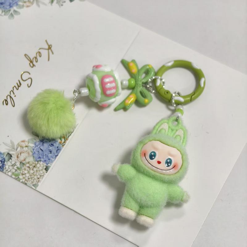 Breloc Fundă Flocking în Picioare 4,5CM Pandantiv Cadou Creativ de Pluș Pandantiv pentru Geantă