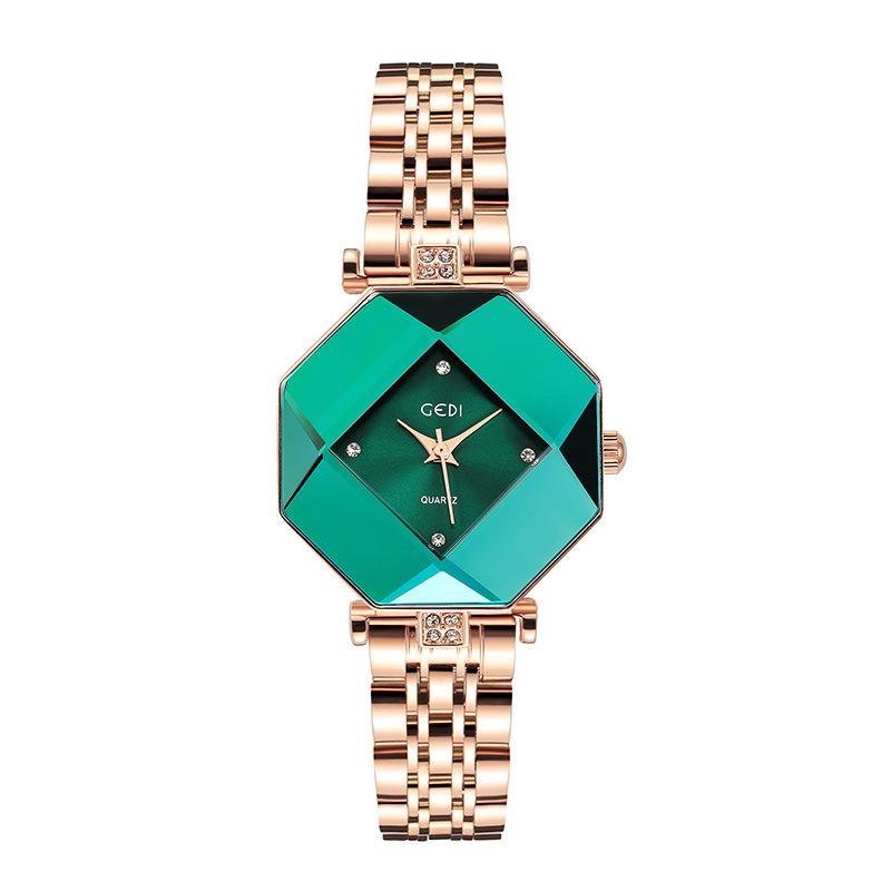 Personalized Octagon Women S Watch Fashion Rhombus Watch Women S Niche High-End Belt Quartz Watch