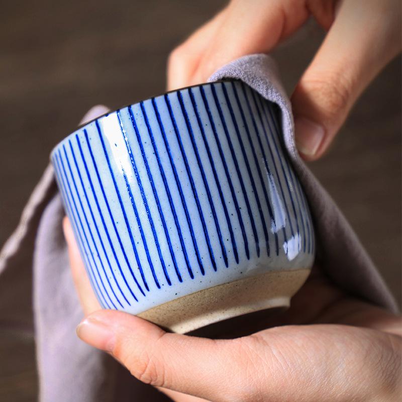 Japanese Tea Cup Set Hand Painted Ceramic Cups Stoneware Coffee Mugs Rustic Modern Sake Cup for Matcha Tea Ceremony Home Decor