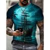 Nuova T-shirt Estiva Moda Uomo Personalità Semplice Fantasia Stampata Top da Uomo
