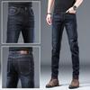 Spring, Summer and Autumn Four Seasons New Elastic Small Feet Soft Small Straight Casual Jeans Men's Trendy MEN