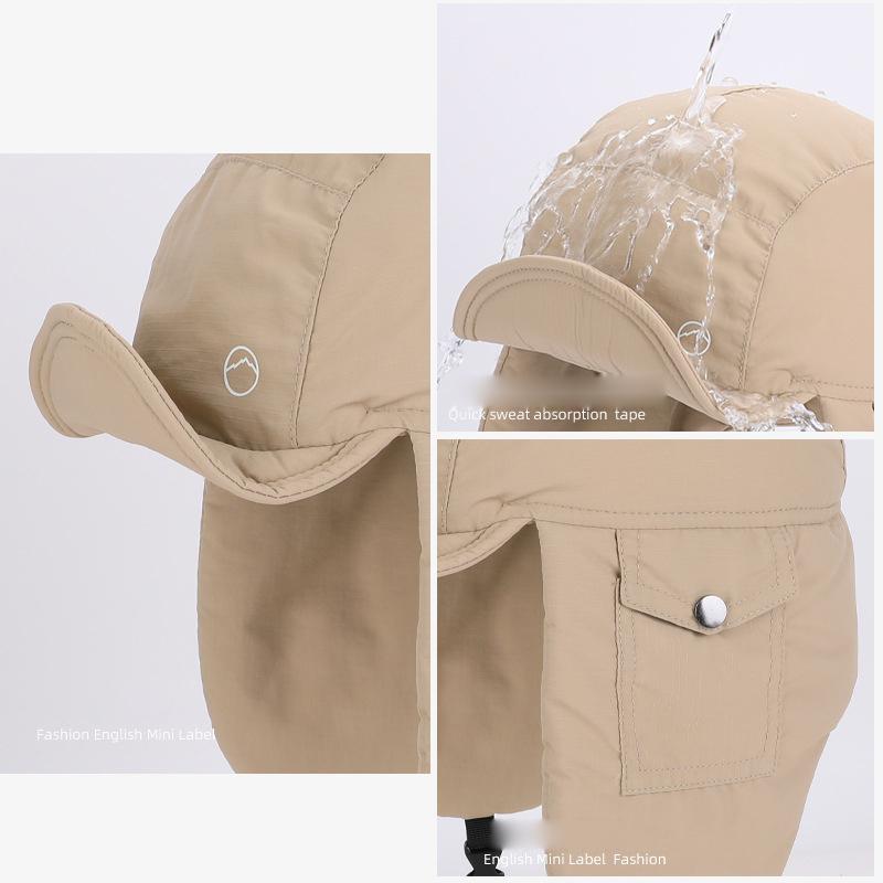 Căciulă Caldă de Bumbac de Iarnă pentru Femei, pentru Ciclism în Aer Liber, Rezistentă la Vânt, cu Protecție pentru Urechi, Căciulă Bomber pentru Cap Mare