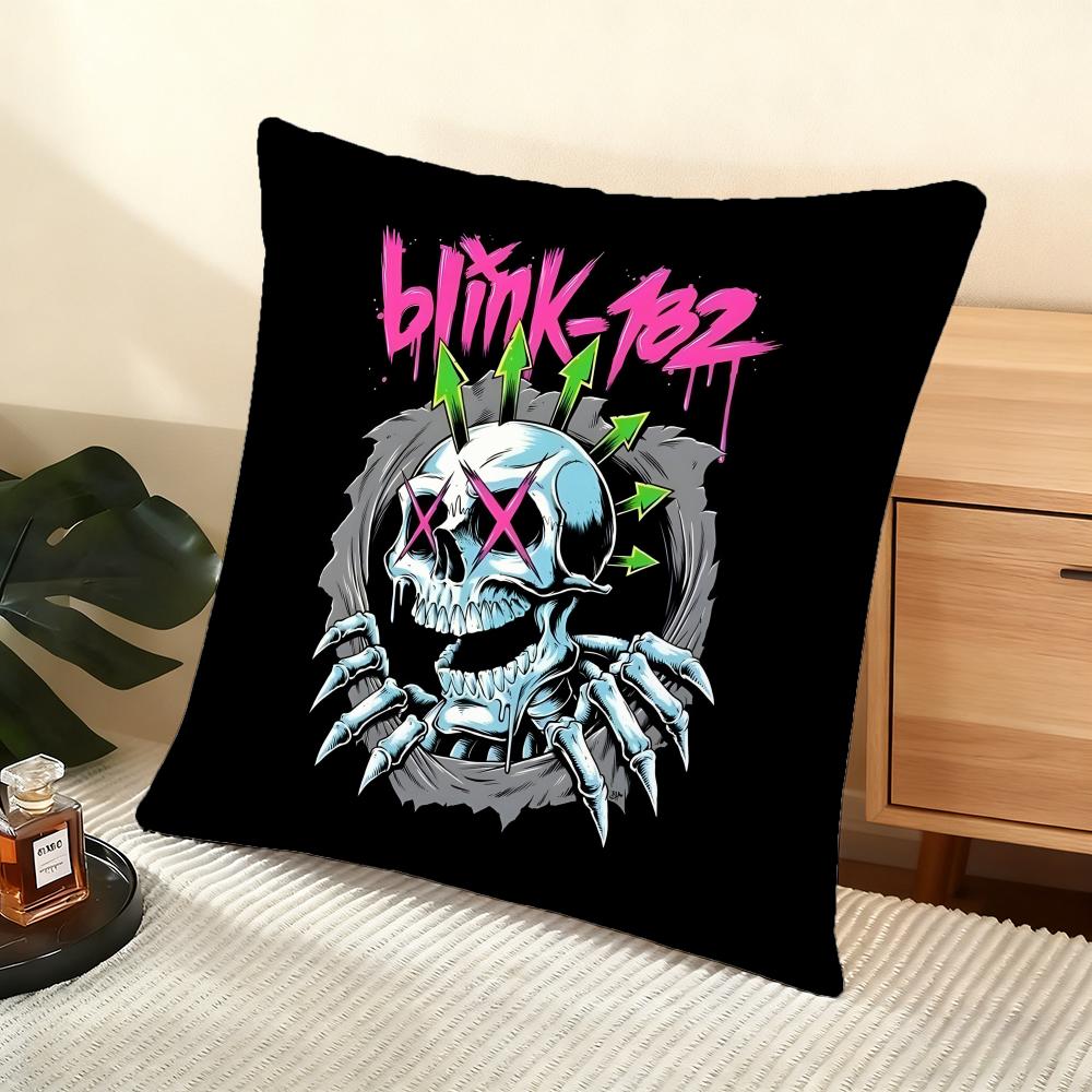 B-Blink 182 Cushion Cover Soft Short Plush Pillow Cover Smooth Cozy Texture Aesthetic Cushion Case Home Decor