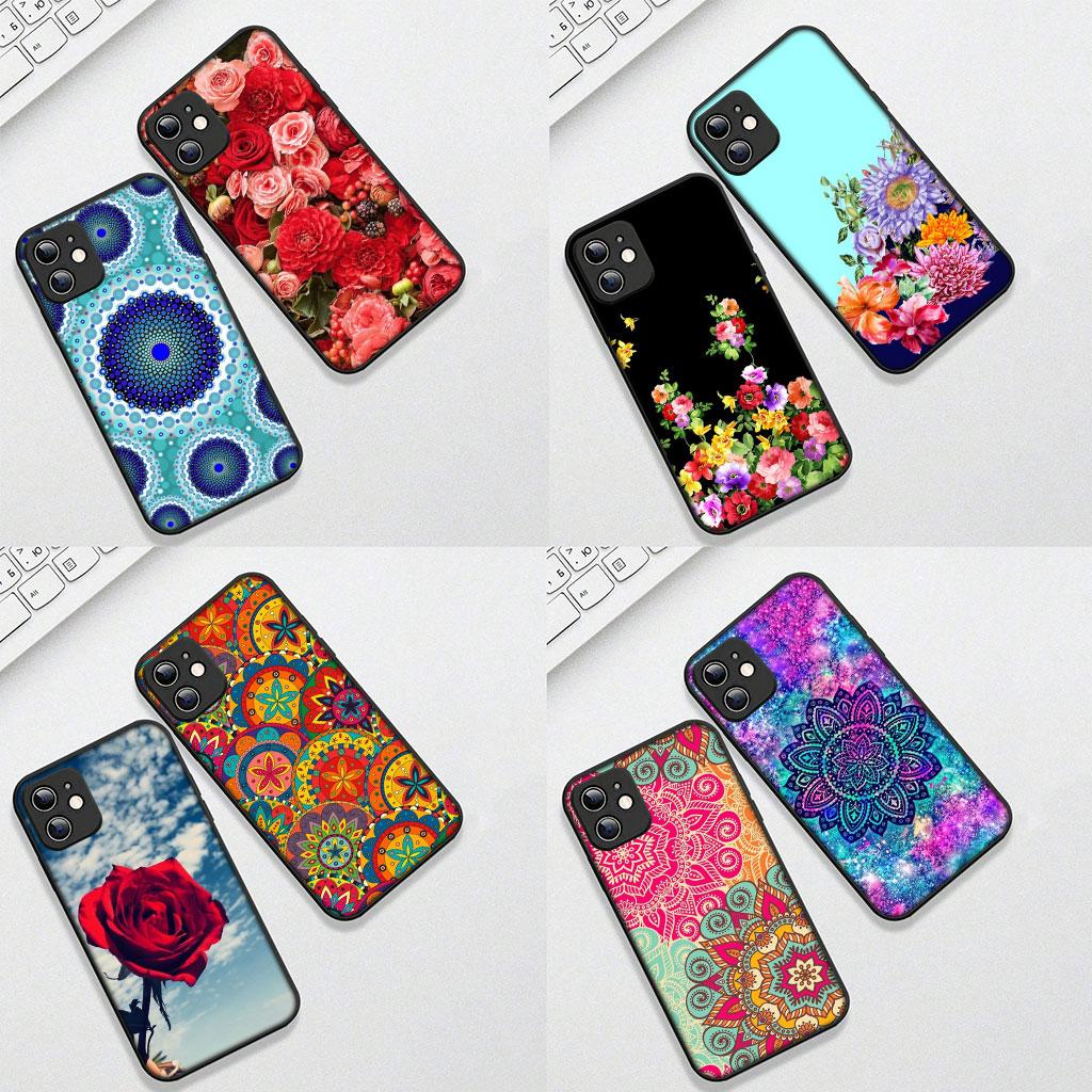 Floral Paisley Mandala Flower Texture Rose for Samsung Galaxy A05 A06 A14 A50 A51 A52 A12 A13 A23 A70 A07 A25 A26 M53 A56 Case