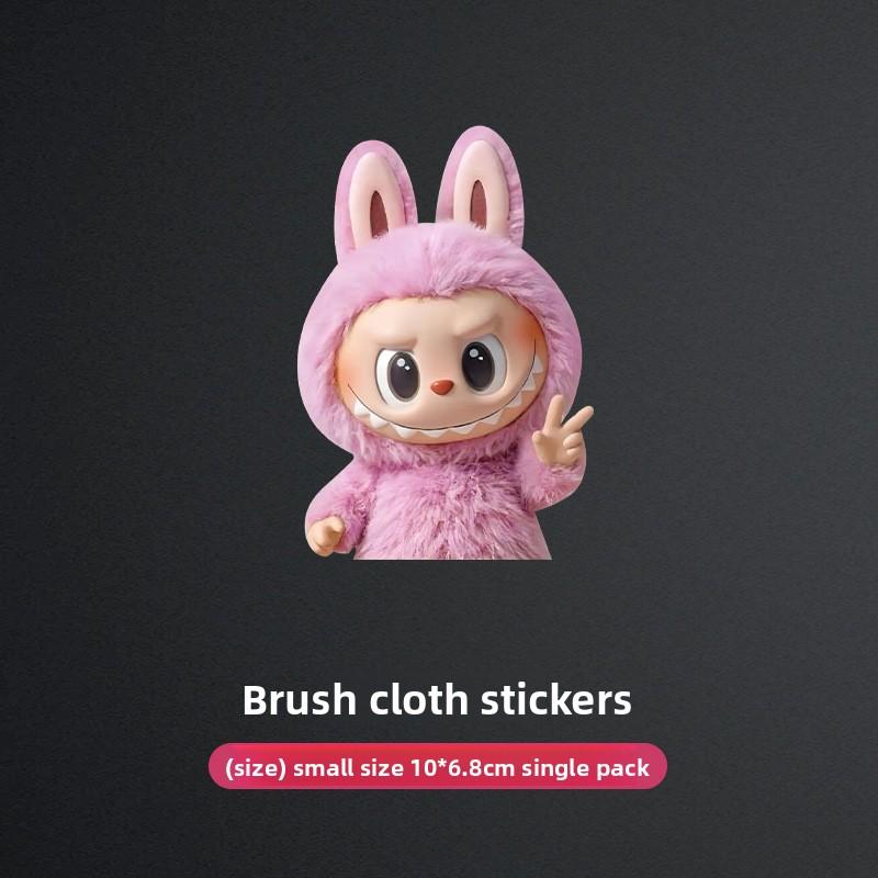 

LABUBU 3D Car Stickers Cartoon Creative Personality Decoration Decals 1PC рожевий