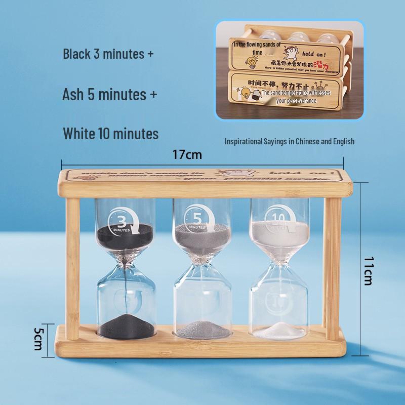 Bamboo & Wood Durable Hourglass Timer - Creative Design for High-End Decor