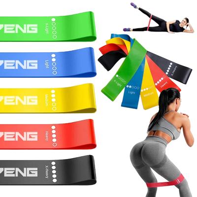 Widerstands-Übungs-Loop-Bänder-Set, Trainingsbänder für Frauen und Männer, Stretchbänder, 5 verschiedene Widerstandsstufen für Booty Legs