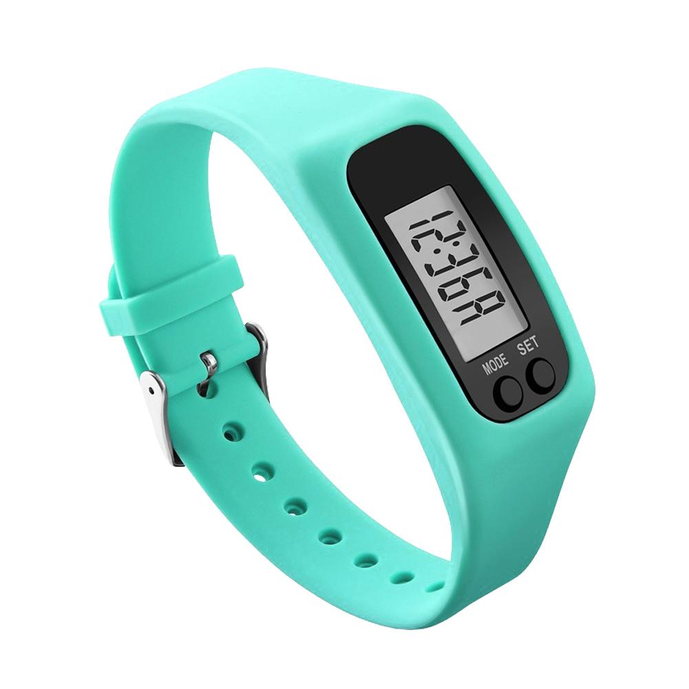 LED Pedometer Bracelet Wrist Calorie Counter Multi-Function Walking Running Pedometer Silicone Step Tracker for Outdoor Sports