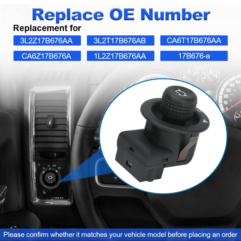 Mirror Control Switch Replacement for 3L2Z17B676AA CA6T17B676AA Compatible with Ford Fiesta 2013-2019 Transit 150 250 350 350HD 2015-2023 Explorer
