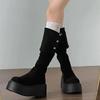 Fashion Winter Suede Woman Over the Knee Boots Fashion Platform Thick Bottom Shoes Thigh High Long Booties