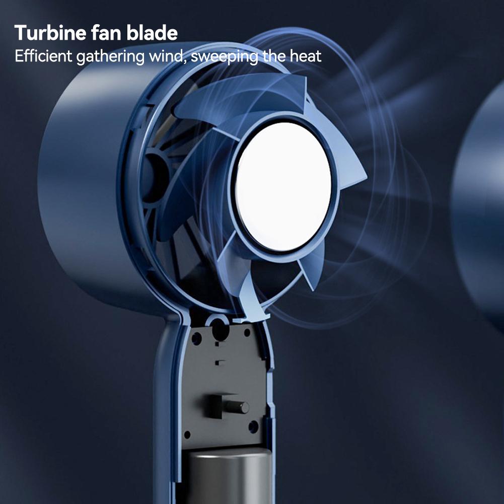 Mini-Elektrolüfter Tragbarer Turbo-Ventilator Dreistufige Windgeschwindigkeit Handheld-Schreibtisch-Doppelzweck-Klimaanlage für Camping