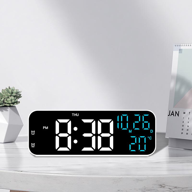 New Electronic Clock Simple Alarm Clock Multi-function LED Clock Multi-set Alarm Clock 9-inch Clock 2802