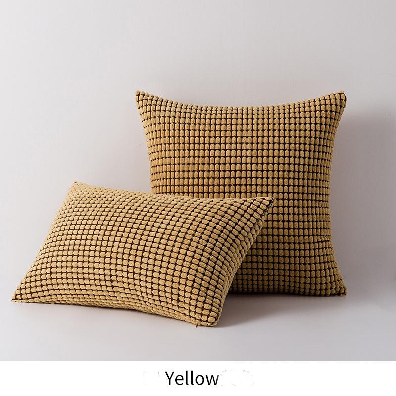 10 Colors Cushion Stripe Large Grain Sofa Pillow Cover Modern Simple Square Corn Corduroy Pillow Cover