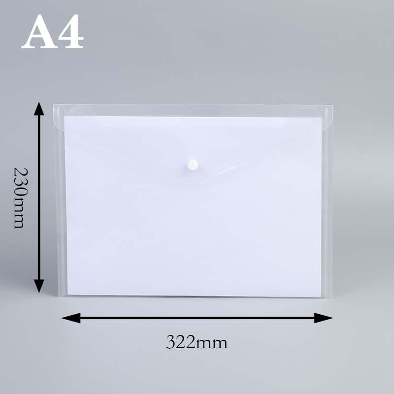 Custom Transparent File Bags with Cartoon Design and Snap Button Closure - A4 & A5 Sizes