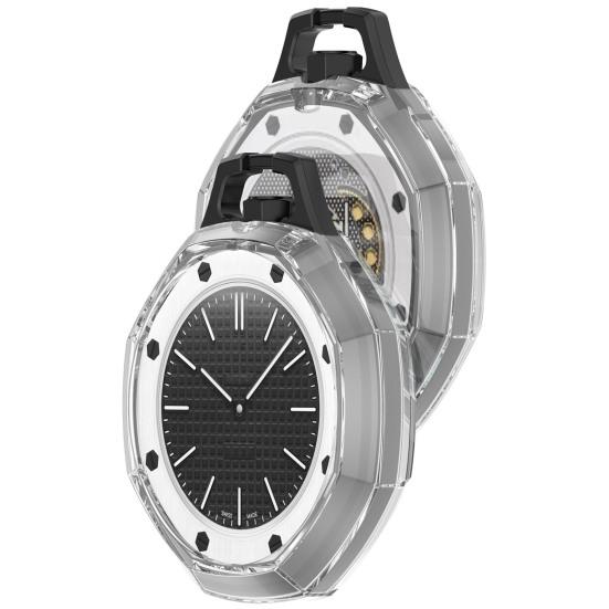 Pocket Watch Protector, Tempered Glass Anti-Scratch Screen Protector, Crystal-Clear Screen Cover Protective Case for Royal Pop Watch