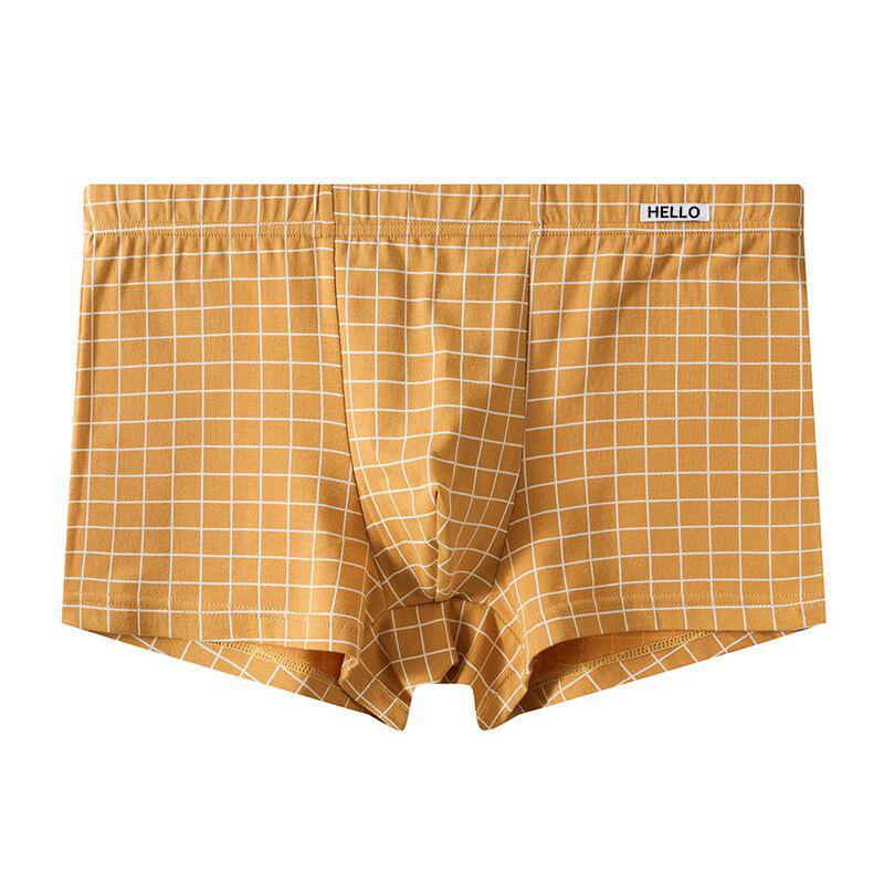 Contrast Color Men's Summer Boxer Briefs - Comfortable & Breathable Youth Shorts, Large Size.