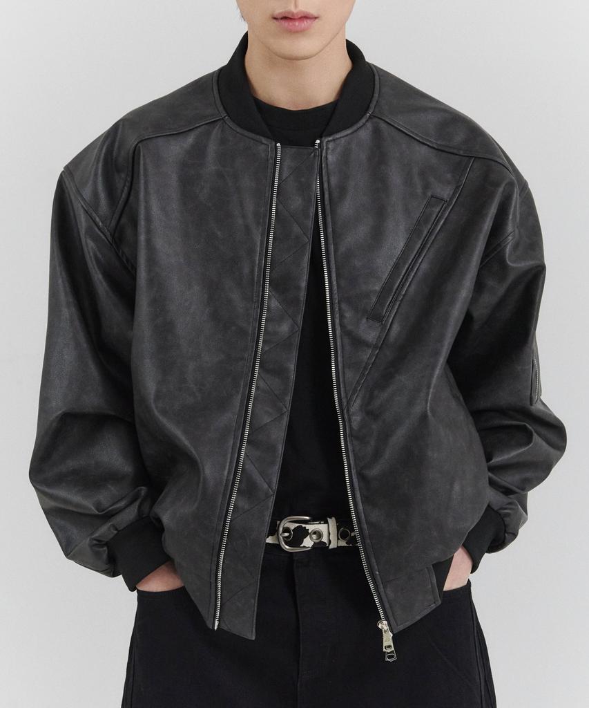 Forcesensitive Force Leather Ma-1 (Bk)