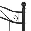 Single Bed Black Metal 90x200 cm