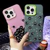 Lovely Black Monster S-Soot Sprites Phone Case For iPhone 16 15 14 13 12 11 Pro Max Pink Green Matte Laser Metallic Aurora Funda