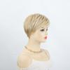 Women Light Blonde Wigs with Bangs Short Layered Hair Synthetic Wave Wig for Daily Cosplay Use Heat Resistant Fibre