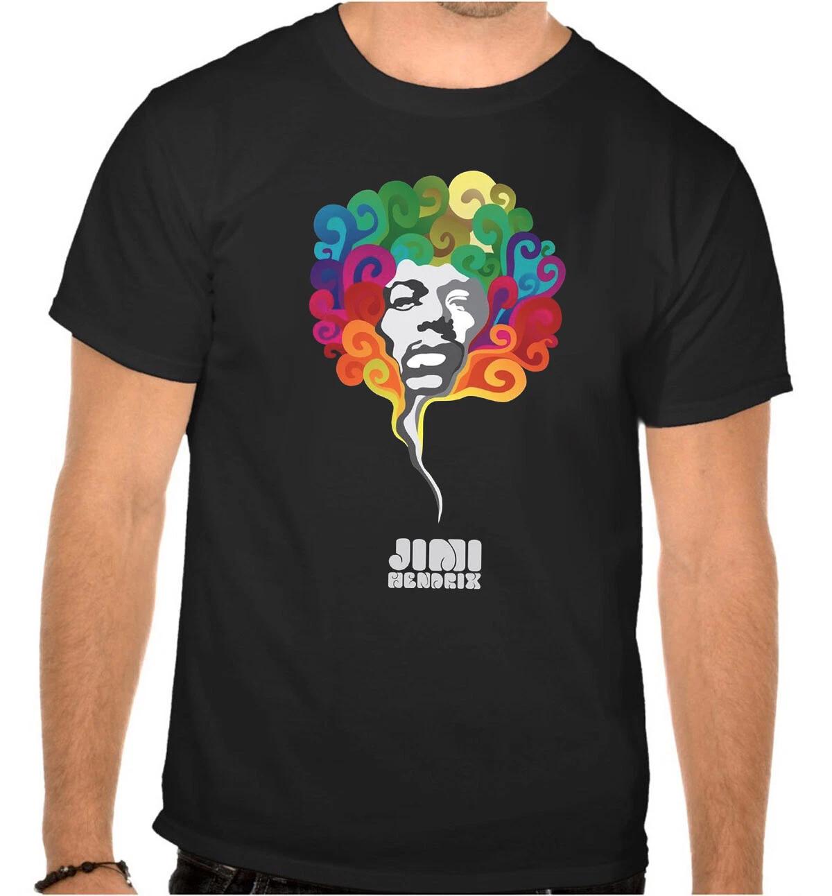 Jimi Hendrix Rock Music Logo BLACK T-Shirt - 1018- 3XL