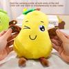 Interactive Musical Toy Sensing Beat Plush Toys Fruit Musical Dooll Pear Fruit Sensing Beat Piano Orange Plush Toy