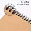 Large A4 Kraft Paper Sketchbook - Portable 16K/8K Handheld for Drawing & Doodling