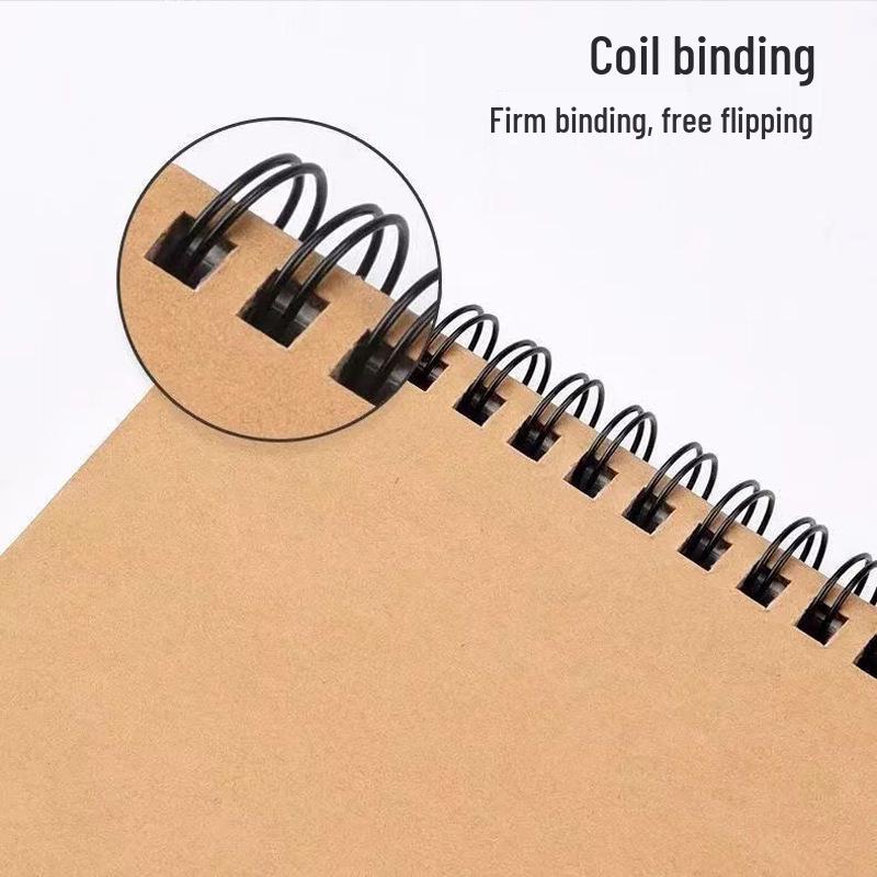 Large A4 Kraft Paper Sketchbook - Portable 16K/8K Handheld for Drawing & Doodling