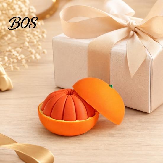 Orange Desk Toy 3D Printed Fidget Toy, Stress Relief Simulated PLA Fake Fruit Model Decoration Ornament for Home Office