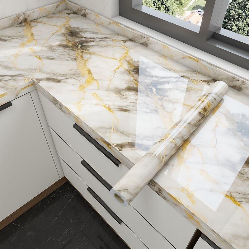 Thickening Decorative Walls Paper Wall Stickers Wallpaper for Kitchen Cooking Bench 40cm Waterproof and Oil Proof Adhesive Home