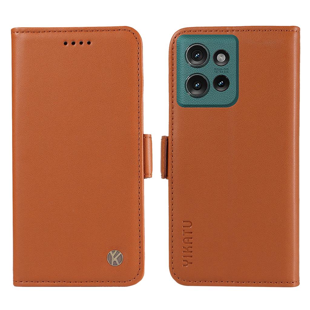 YIKATU YK-003 For Motorola Edge 50 5G Case Wallet Stand Leather Phone Cover Side Buckle