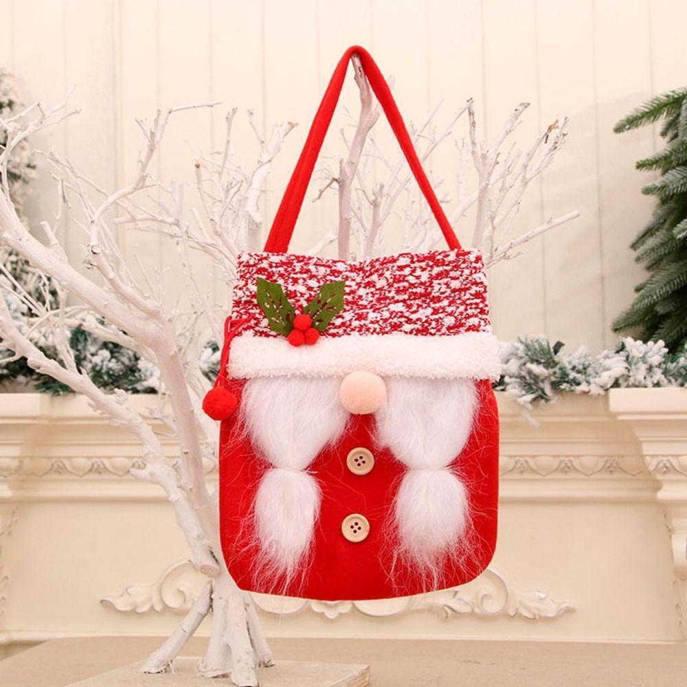Xmas Ornaments Santa Claus Christmas Tree Ornaments Storage Bags Christmas Handbags Kids Candy Bags
