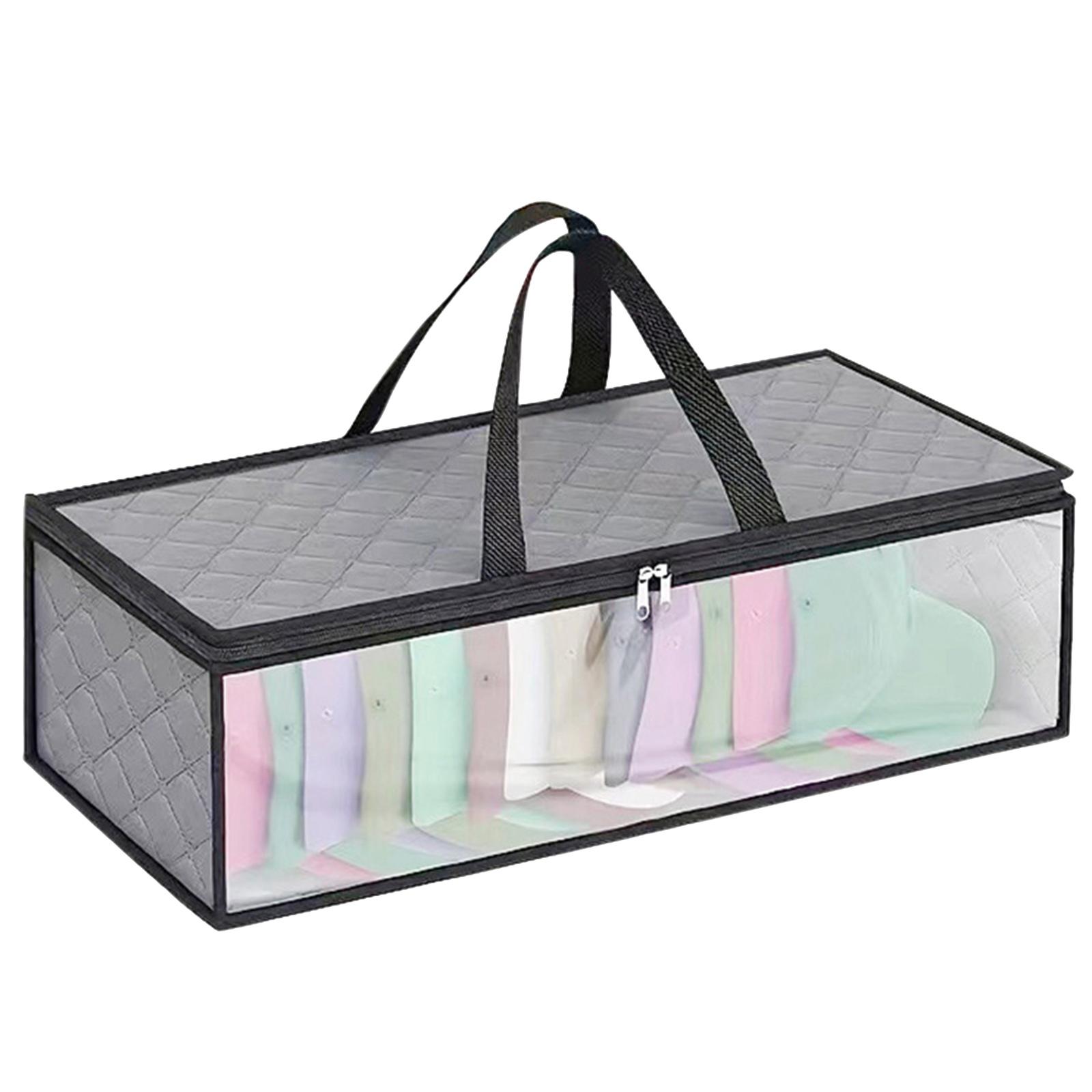 Складной органайзер для хранения одежды и головных уборов водонепроницаемая подвесная сумка для шкафа практичный чехол для хранения бейсболок серый 1429₽