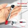 1/4" 72-Tooth Mini Ratchet Wrench, Bi-directional Quick Release Hex Socket for Fast Repairs