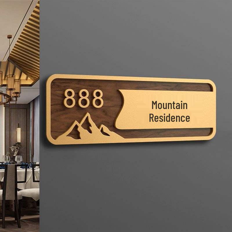 Elegant Chinese Style Hotel and Teahouse Signage for Private Rooms and Club