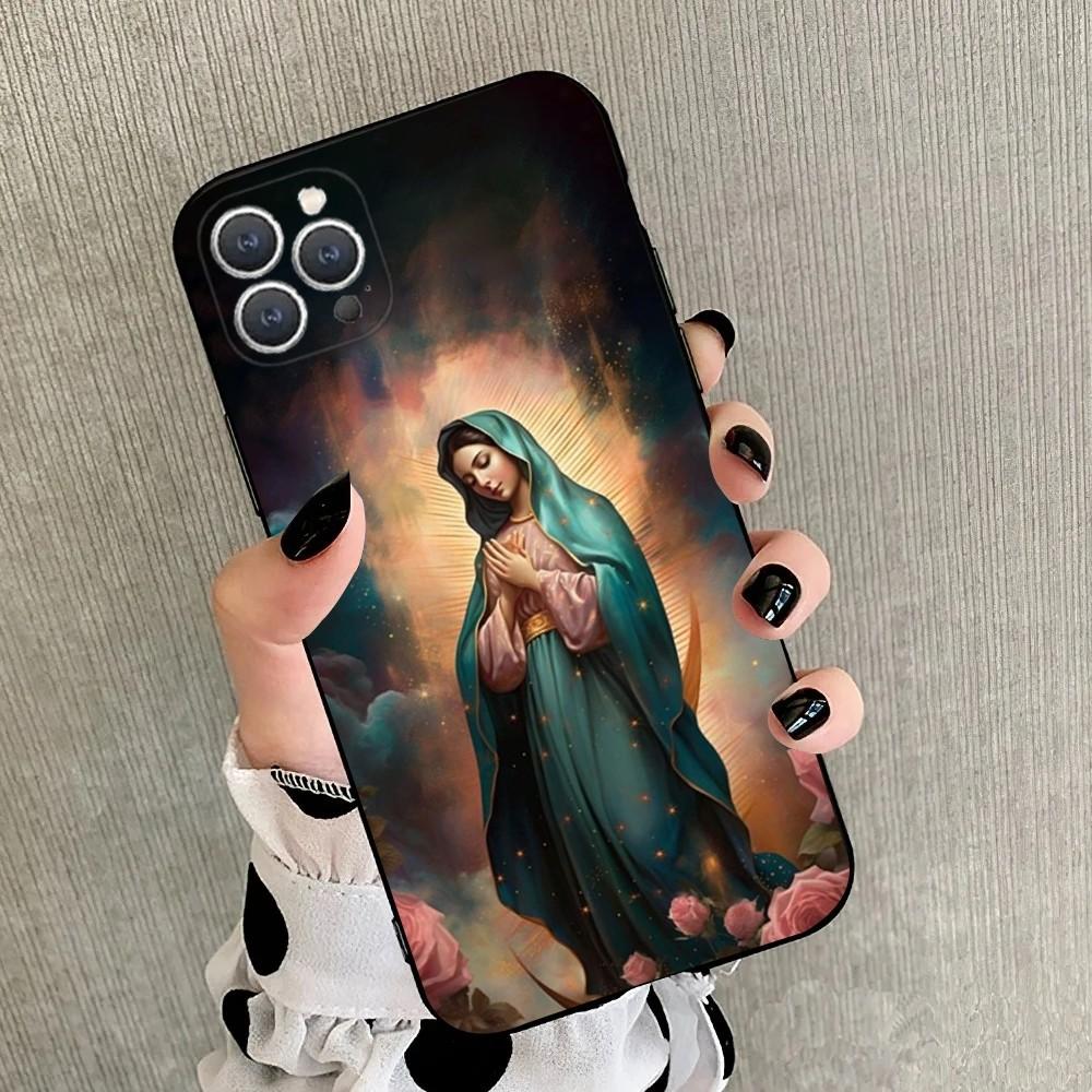 

Virgin Mary And Jesus Phone Case For iPhone 15,14,13,12,11,Plus,Pro Max,XS,X,XR,SE,Mini,8,7 Soft Silicone Black Cover iPhone11PRO