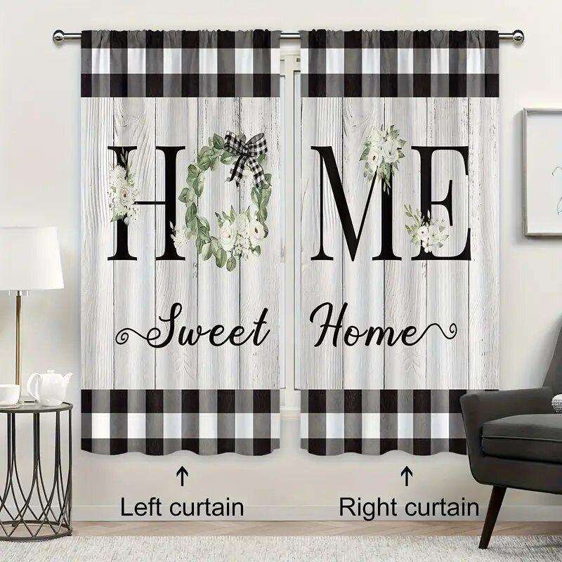 

Ретро Кантри Шторы с Принтом в Виде Бабочек, Декор Окон, Домашний Декор, Декор Комнаты 14Wx39L(35x100CM)x2