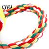 High-strength Dog Rope Toy Pet Toys Figure-8 Shape Interactive Chewing with Built-in Tennis Ball Durable Natural Anxiety Relief Cotton Tug of War for