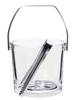 ADERIA Straight Ice Bucket, Clear, 1200ml, with Tongs, Made In Japan. Large Capacity Ice Bucket, Ice Container, Ice Scoop, Glass Ice Bucket, Popular,